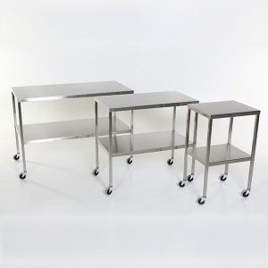 three instrument back tables